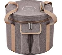 Sonic Energy Nylon Crystal Singing Bowl Bag - 10 Inch - Brown Padded - For Transport and Storage - With Accessory Compartment (CSBB10BR)