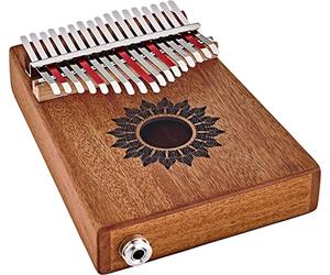 Sonic Energy Pick Up Kalimba - 17 notes in C Major - For Stage, Live, Studio - Mahogany Wood - Including Accessories (PKL1708H)