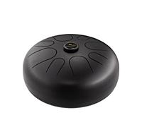 Sonic Energy Steel Tongue Drum - 12“ Sound instrument in A Akebono - For Meditation, Yoga, Percussion - Black Coated Steel - Including Mallets and Bag (STD2BK)