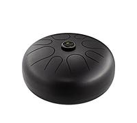 Sonic Energy Steel Tongue Drum - 12“ Sound instrument in A Minor - For Meditation, Yoga, Percussion - Black Coated Steel - Including Mallets and Bag (STD1BK)