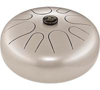 Sonic Energy Steel Tongue Drum - 12“ Sound instrument in G Minor - For Meditation, Yoga, Percussion - Pearl Grey Coated Steel - Including Mallets and Bag (STD4PG)