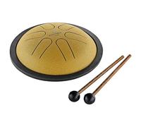 Sonic Energy Steel Tongue Drum - Mini Tank Drum in B Major - Stainless Steel Instrument for Meditation, Yoga, Kids - Including mallets and bag (MSTD3G)