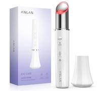 Sonic Eye Massager with Heat, ANLAN Heated Eye Massager Pen with Vibration Galvanic Wand Eye Facial Lift Device Dark for Circles Puffiness Anti-Ageing Wrinkle Remover and Promote Essence Absorption