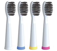 Sonic-FX Replacement Electric Toothbrush Heads Compatible with Sonic-FX - Soft, Extra Long Nylon Bristles for a Dentist Clean (4-Pack, White)