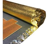Sonic Gold Underlay 4mm Acoustic Comfort Underlay for Laminate or Wood Flooring Damp Proof Membrane Sound & Heat Insulation (15㎡)