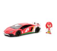 Jada KNUCKLES LAMBORGHINI AVENTADOR W/KNUCKLES 1:24 scale model vehicle to collect, play and display, suitable for gift, party favors, Christmas and birthdays