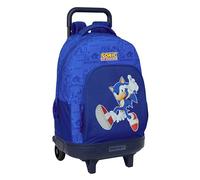Sonic - Large Backpack with Wheels, Compact, Removable, Ideal for Children of Different Ages, Comfortable and Versatile, Quality and Resistance, 33 x 22 x 45 cm