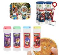 Sonic & Marvel Avengers Bubble Tubs 60ml Pack of 8, Dual Wand & Maze Puzzle, Sustainable Packaging Party Pack Bubble Blowers for Boys Girls