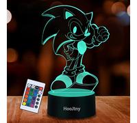 Sonic Night Light Lamp 3D Led Anime 16 Colors USB Rechargeable Christmas Party Light Bedroom Decorations Gift for Boy Children
