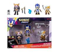 Sonic Prime 2.5" Articulated Figures Multipack Age 3+ With Included Sonic, Sails Tails, Batten Rouge, Blue Shard and A Cannon For Any Fan.