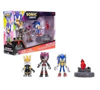 Sonic Prime 2.5" Articulated Figures Multipack With Included Sonic, Tails Nine, Rusty Rose and a Prism Shard For Any Fan.