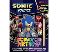 Sonic Prime Scratch Art Fun Activity Pad Includes Wooden Stylus