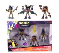 Sonic Prime The Grim 2.5" Action Figures 5 Pack - Sonic, Knuckles, Red, Yellow Shard and Purple Shard - Ages 3+ (Officially Licensed Sega and Netflix)