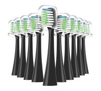 Sonic Replacement Toothbrush Heads, Compatible for Waterpik Complete Care 9.0 (CC-01), 5.0 (WP-862) Electric Toothbrush,10 Count(Black)