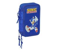 SONIC - School Pencil Case with 37 Tools Included, Children's Pencil Case, Child, Ideal for Children from 5 to 14 Years, Comfortable and Versatile, Quality and Resistance, 12.5 x 5.5 x 19.5 cm