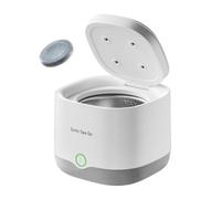 Sonic Spa Cordless Ultrasonic Retainer Cleaner with Boostab Tablets - 45kHz Battery Powered, Portable Cleaning Pod for Retainers, Aligners, Dentures, Mouthguards & Oral Appliances (White)