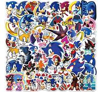 Sonic Stickers Lovely Stickers Laptop Water Bottle Luggage Snowboard Bicycle Skateboard Decal for Teens Waterproof Stickers 50pcs
