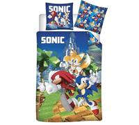 Sonic Tails Knuckles Single Duvet Cover 140x200 + Pillowcase 65x65 Cotton