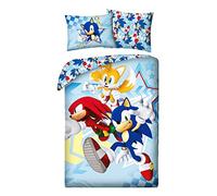 Sonic Tails Knuckles Single Duvet Cover 140x200 + Pillowcase 70x90 Cotton