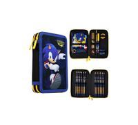 Sonic the Hedgehog 2 Compartment Filled Pencil Case Sonic the Hedgehog Multicolor