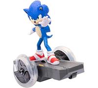 Sonic The Hedgehog 2 Sonic Speed RC Vehicle, Includes 6” / 15cm Sonic Figure, RC Rider and Golden Ring Controller To Perform Tricks and Spins, Wheels Light Up With Turbo Mode
