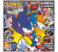 Sonic The Hedgehog 2027 Square Wall Calendar 30x30 cm, Official Licensed Sega Calendar, 16 Month Calendar September 2026 to December 2027, Gaming Planner, Home Office Organiser, Fan Gift