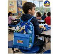Sonic The Hedgehog 3D Plush Backpack Kids Boys Girl Sega School Book Travel Bag