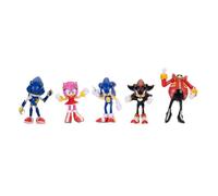 Sonic The Hedgehog 6.35cm Action Figure Multipack | Officially Licensed by Jakks Pacific, Includes Amy, Dr. Eggman, Shadow & Metal Sonic, Gift for Sonic Fans, for 3+