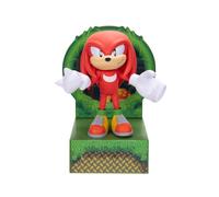 Sonic The Hedgehog 6-inch Knuckles Action Figure with Customizable Face Expressions and Holographic Display base. Ages 14+ (Officially licensed by Sega)