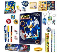 Sonic The Hedgehog Advent Calendar 2025 Stationery and Accessories Shadow Gamer Christmas Countdown Calendar with Keyring Pens Stickers Badges