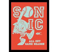 Sonic The Hedgehog All Out Game Season Framed Poster, Multicoloured, 40cm x 30cm