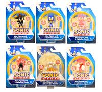 Sonic The Hedgehog Articulated 3" 8cm Action Figure Complete Set of All 6 - Sonic, Amy Rose, Shadow, Tails, Knuckles & Doctor Edgeman