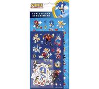 Sonic The Hedgehog Assortment Pack of Stickers, Three Types of Stickers, 50+ Stickers in Total, Great Stocking Filler and Christmas Gifts, Stickers are reuseable on Non-Porous Surfaces, Age3+
