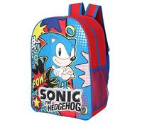 Sonic The Hedgehog Backpack for Kids - 40cm School Bag with Large Zip Compartment & Side Pocket Bags - Lightweight Adjustable Premium Backpacks for Boys & Girls Age 3+