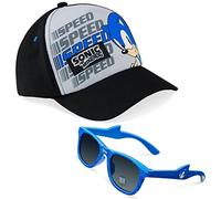 SONIC THE HEDGEHOG Baseball Cap and Kids Sunglasses Summer Holiday Accessories Set Adjustable Strap Boys Cap 100% UV Protection Kids Sunglasses Sonic Gifts for Boys