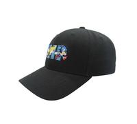 Sonic The Hedgehog Baseball Cap, Tails and Knuckles Adult Cotton Snapback Hat with Curved Brim, Black, One Size, Black, One Size