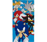 Official Sonic The Hedgehog Towel SHHSTATW001UK | 140x70cm, 100% Cotton, Super Soft Stars Design - Bath, Beach & Pool