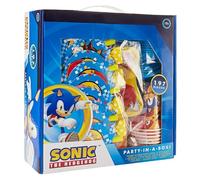 Sonic The Hedgehog Birthday Party Kit - Complete Supplies for 20, Video Game Themed Decorations, Licensed Banner, Plates, Cups, Balloons, Games, and Favors for Kids' Celebration