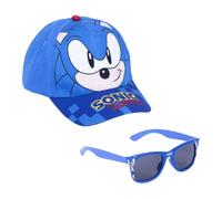 Sonic The Hedgehog Blue Baseball Cap with Sunglasses, Kids Summer Hat, Size 6 1/2