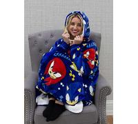 Sonic The Hedgehog Bounce Hugzee - Wearable Hooded Fleece Blanket Blue