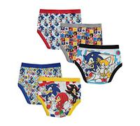 Sonic The Hedgehog Boys' 100% Cotton Different Prints and Pack, Available in Sizes 4, 6 and 8, Sonic 5pk Brief, 8 (Pack of 5)