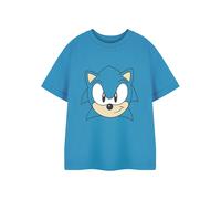 Sonic the Hedgehog Boys Blue Big Face Short Sleeved T-Shirt - 13-14 Years
