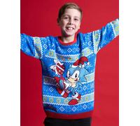 Sonic the Hedgehog Boys Blue Sonic Christmas Jumper - 9-10 Years