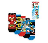 Sonic the Hedgehog Boys Blue Sonic & Knuckles Calf Socks Set of 5 - 9-12 UK Child