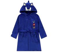 Sonic The Hedgehog Boys Dressing Gown, Sonic Kids Dressing Gown With 3D Ears, Fleece Kids Bathrobe, 8-9 Years