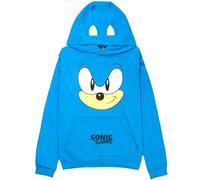 SONIC THE HEDGEHOG Boys Hoodie - 100% Cotton Hooded Sweatshirt - Lounge Wear for Ages 6-12 - Perfect Gamer Gifts for Boys - Blue