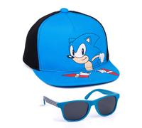 Sonic the Hedgehog Boy's Kids Adjustable Curved Peak Cap (Boys Blue) in Blue Sonic the Hedgehog Blue One Size