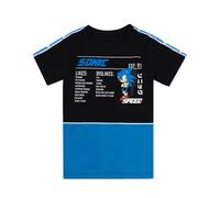 Sonic the Hedgehog Boy's Kids Short Sleeved T-Shirt (Black) in Black | Size: 6-7 Years Sonic the Hedgehog Black 6-7 Years