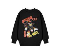 Sonic the Hedgehog Boy's Kids Sweatshirt (Black) in Black | Size: 11-12 Years Sonic the Hedgehog Black 11-12 Years