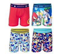 Sonic The Hedgehog Boys Multipacks Different Prints and Pack, 4, 6, 8, 10, and 12, 4-Pack Athletic Boxer Brief, (Pack of 4)